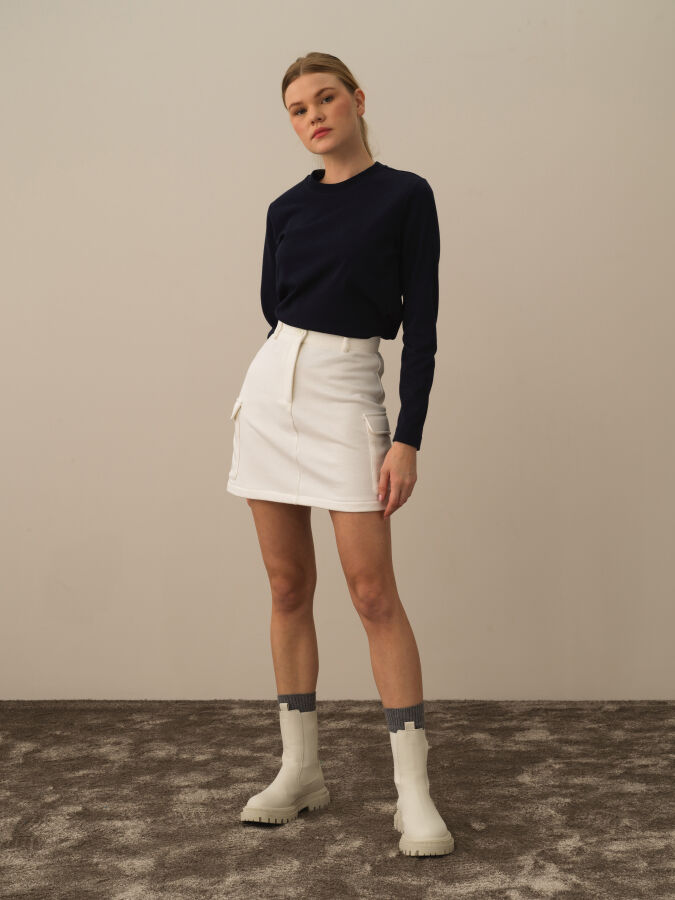 Cotton Regular Fit Skirt - Xint