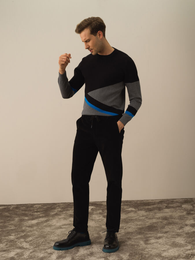 Cotton Regular Fit Velvet Jogger Pants - Xint