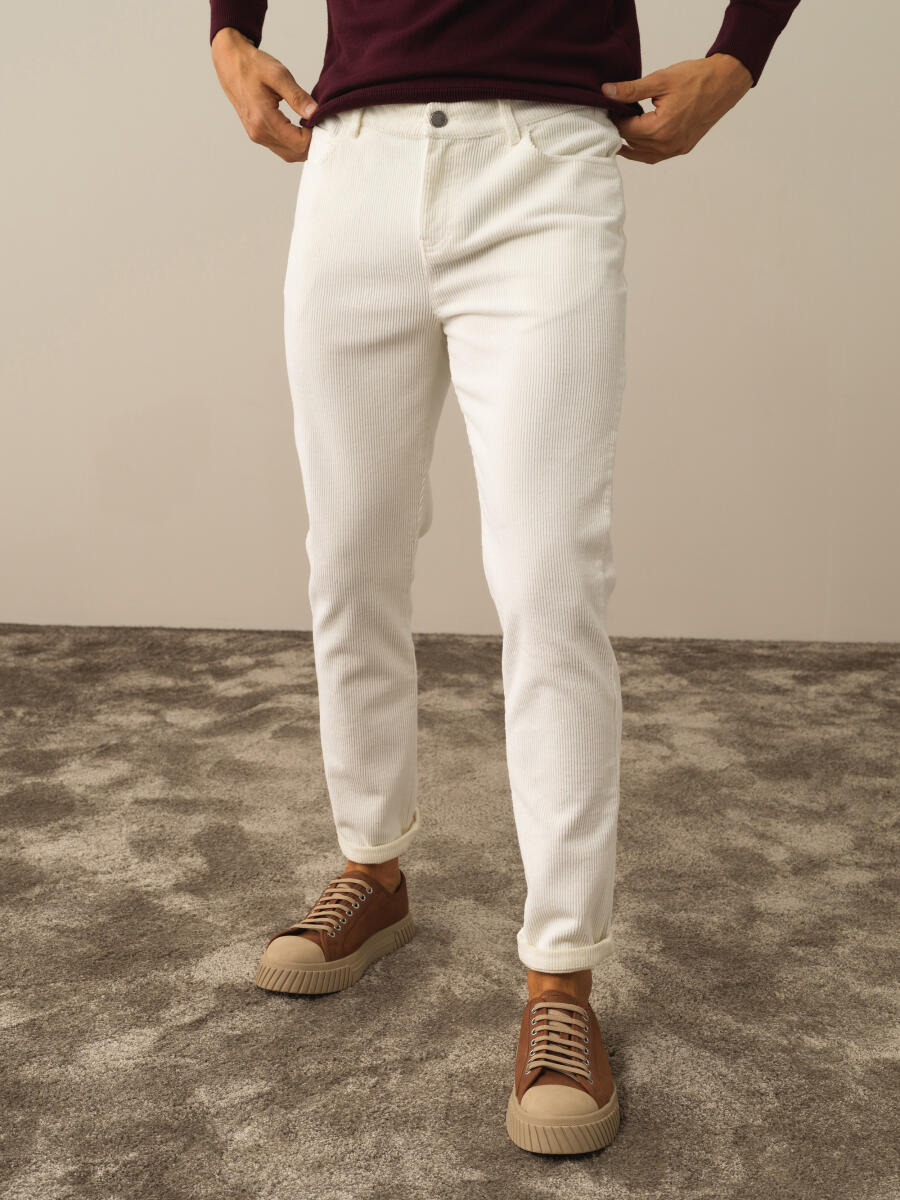 Cotton Regular Fit Velvet Pants