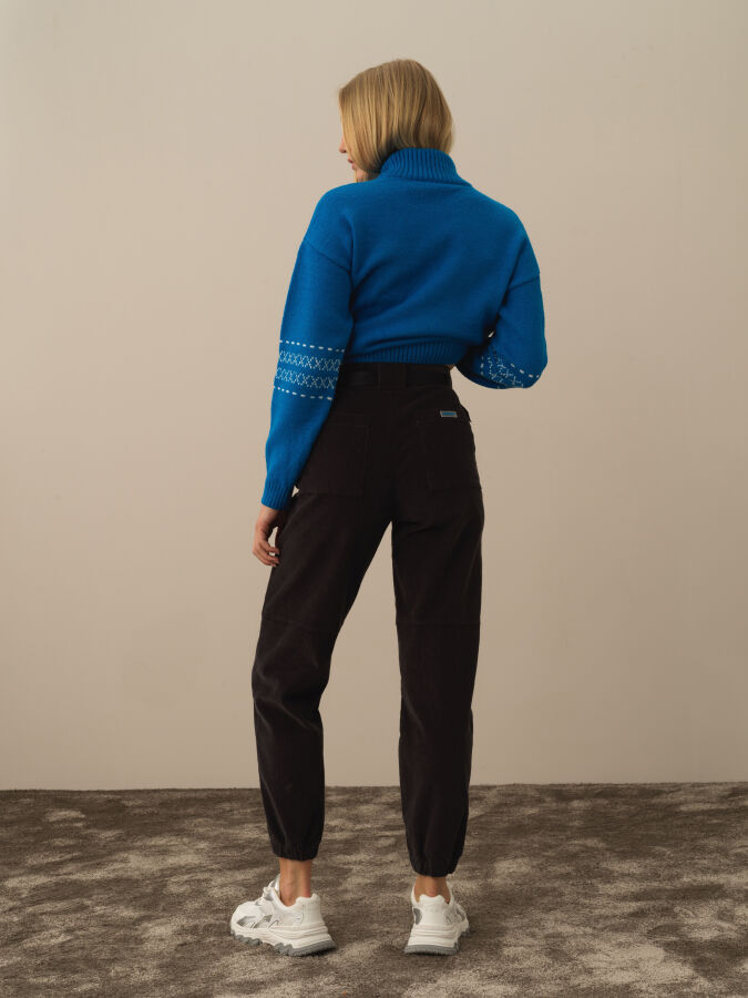 Cotton Regular Fit Velvet Pants - Xint