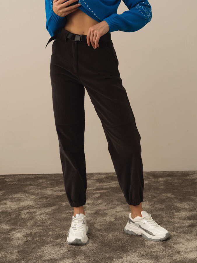Cotton Regular Fit Velvet Pants - Xint