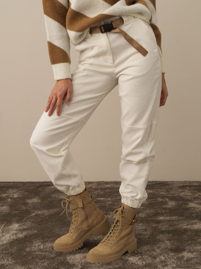 Cotton Regular Fit Velvet Pants - Xint