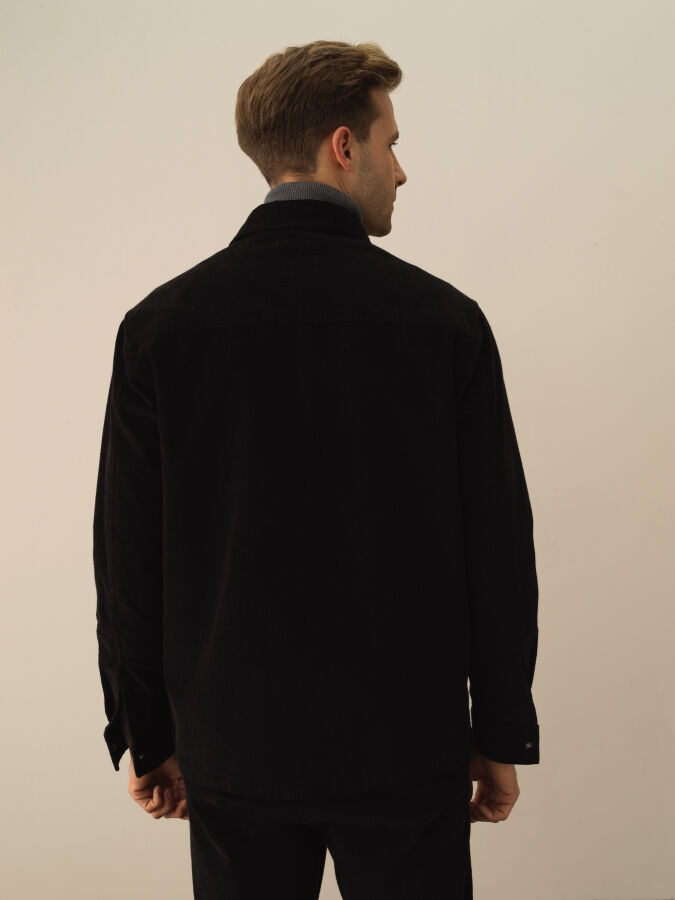 Cotton Regular Fit Velvet Shirt Jacket - Xint