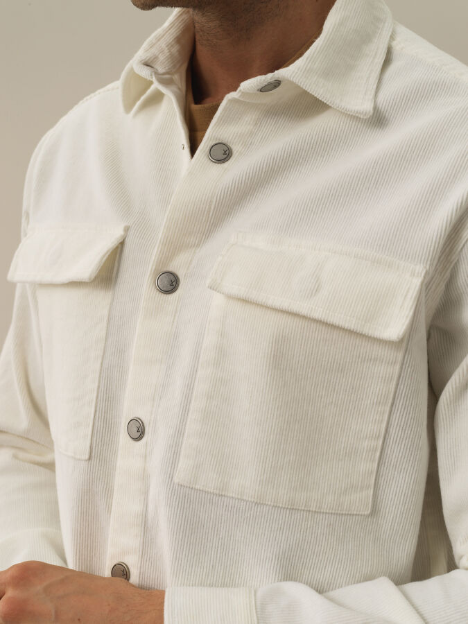 Cotton Regular Fit Velvet Shirt Jacket - Xint