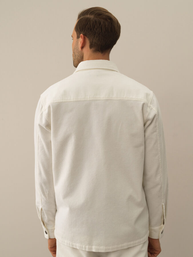 Cotton Regular Fit Velvet Shirt Jacket - Xint