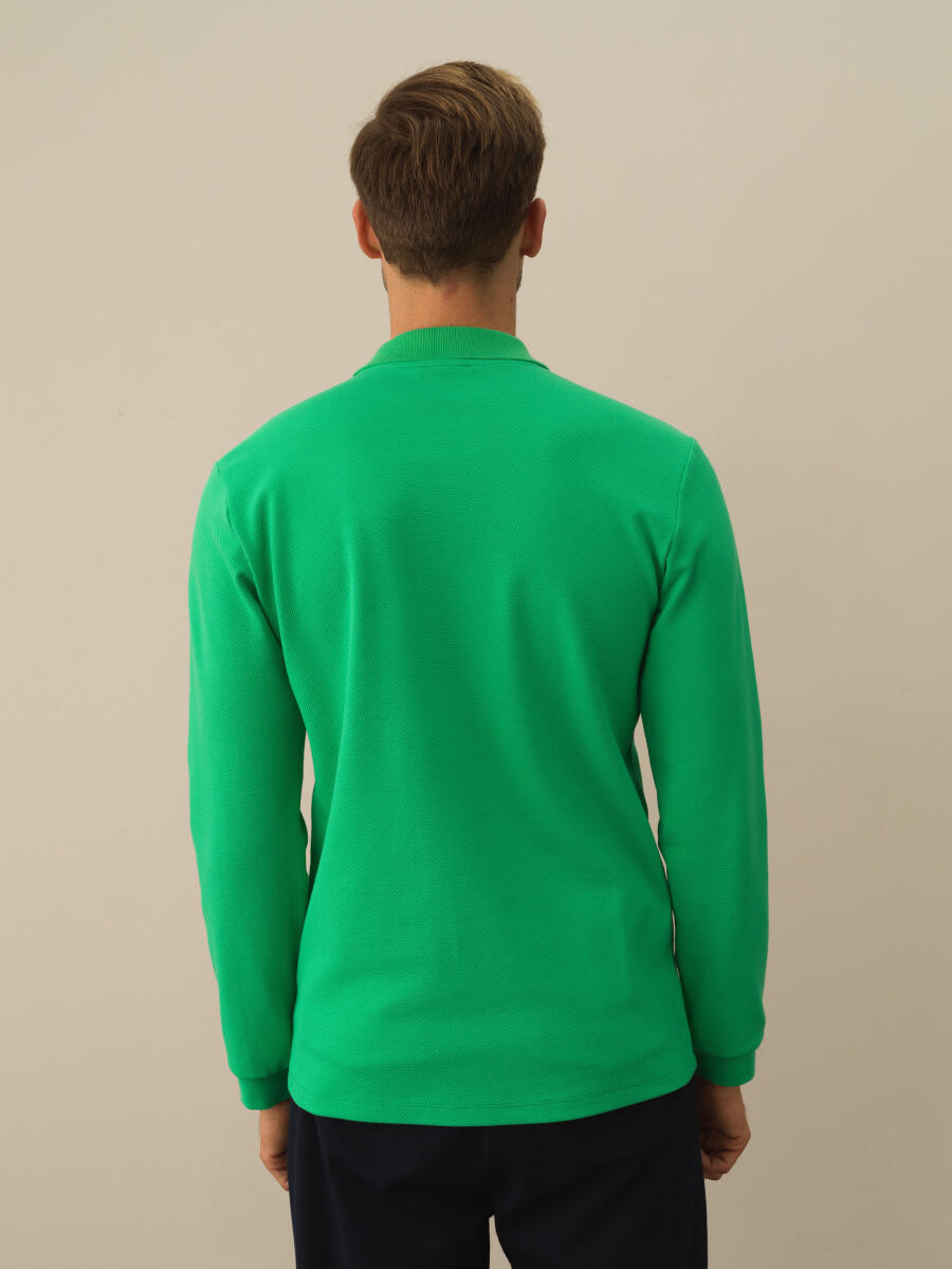 Cotton Slim Fit Basic Polo T-Shirt - 4