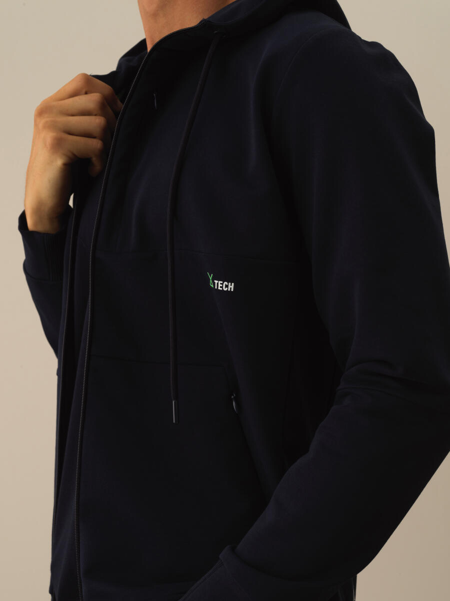 Cotton Slim Fit Hooded Sweat Jacket - 4