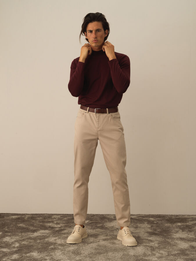 Cotton Slim Fit Pants - Xint