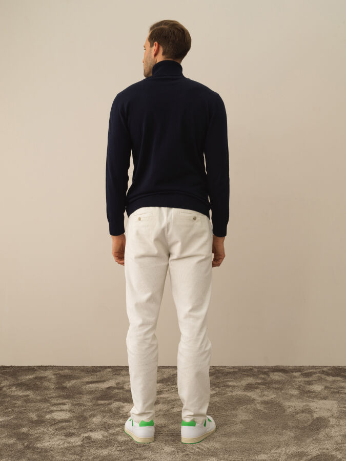 Cotton Turtleneck Regular Fit Basic Sweater - Xint