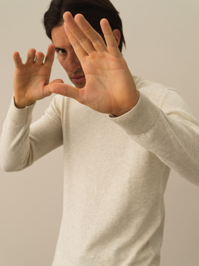 Cotton Turtleneck Regular Fit Basic Sweater - Xint