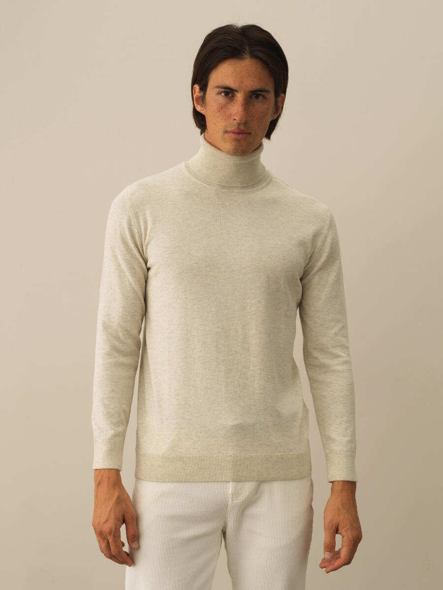 Cotton Turtleneck Regular Fit Basic Sweater