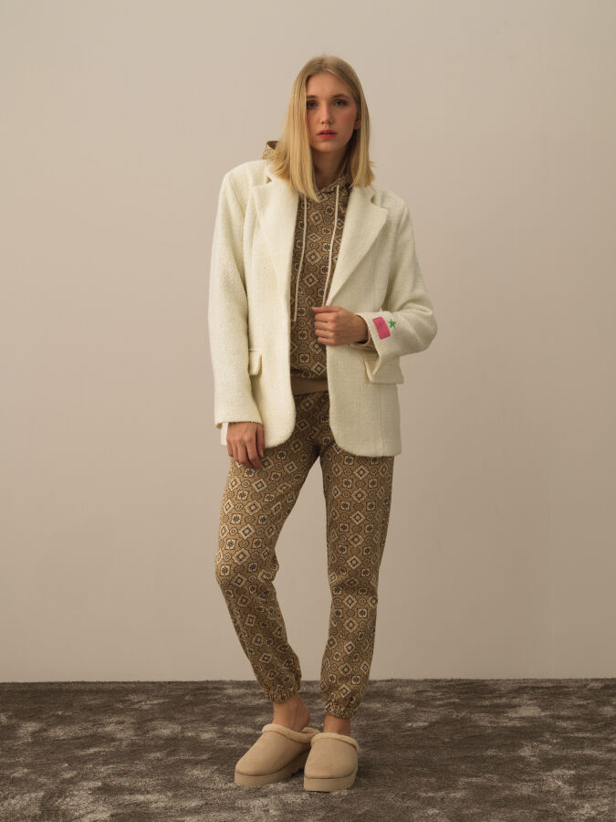 Cotton Wool Blend Oversized Blazer - Xint