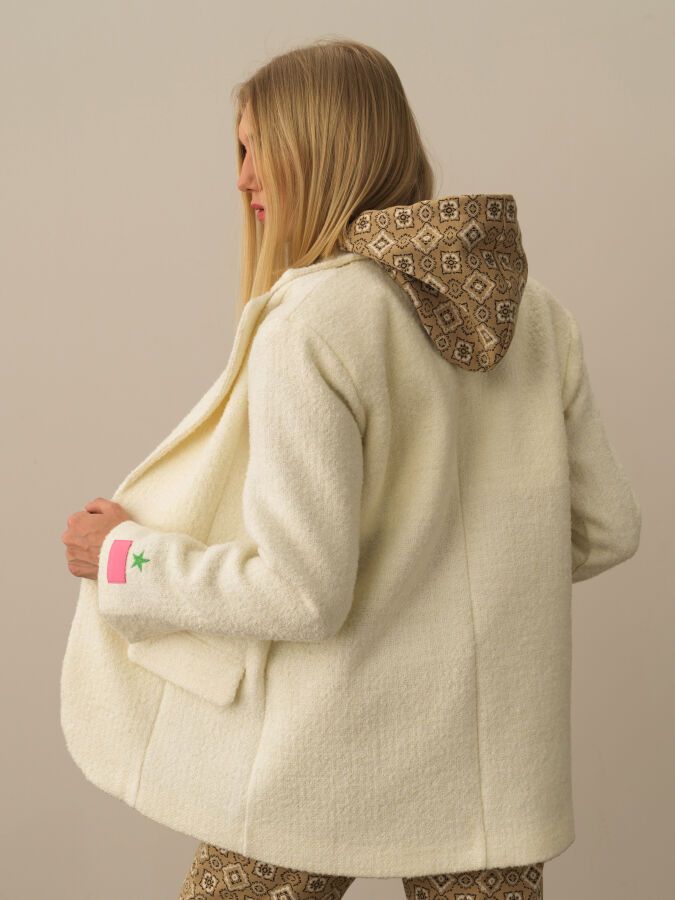 Cotton Wool Blend Oversized Blazer - Xint