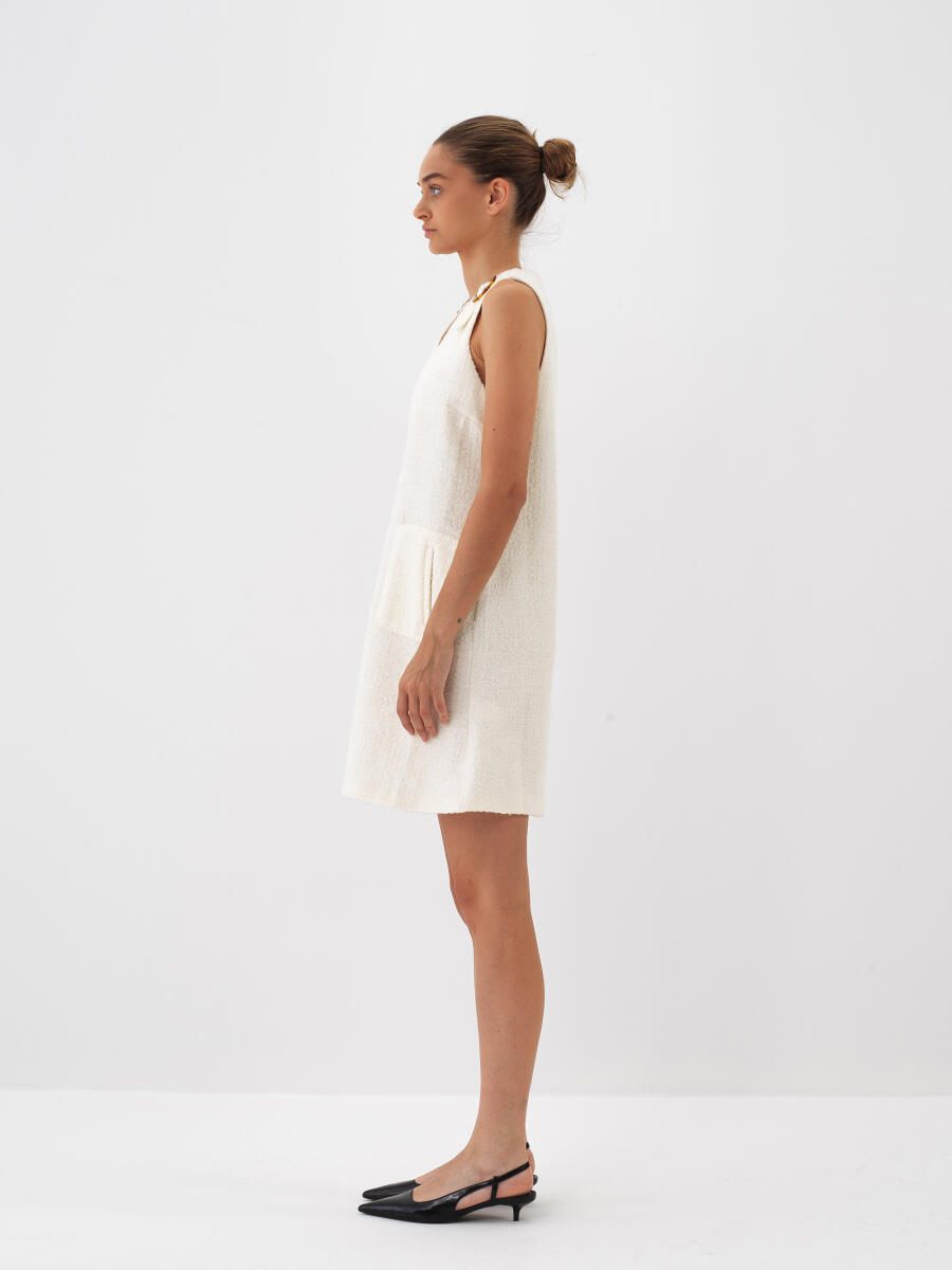 Cotton Wool Blend Regular Fit Dress - 3