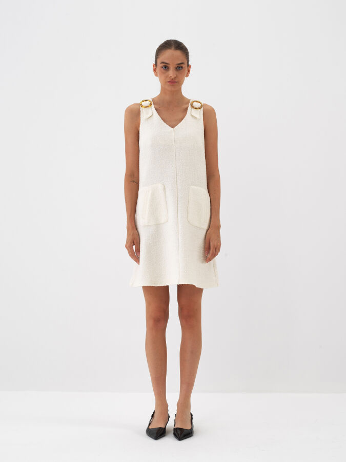 Cotton Wool Blend Regular Fit Dress - Xint