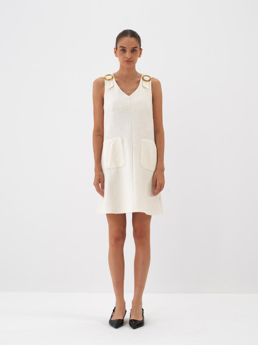 Cotton Wool Blend Regular Fit Dress