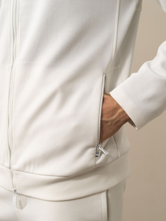 Cotton Zip-Up Regular Fit Sweat Jacket - Xint