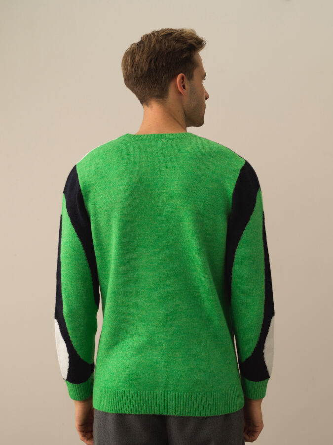 Crew Neck Regular Fit Sweater - Xint