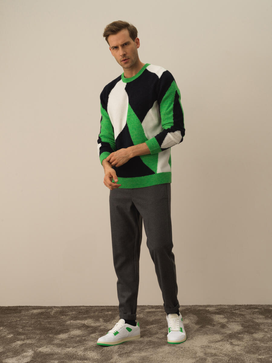 Crew Neck Regular Fit Sweater - 2
