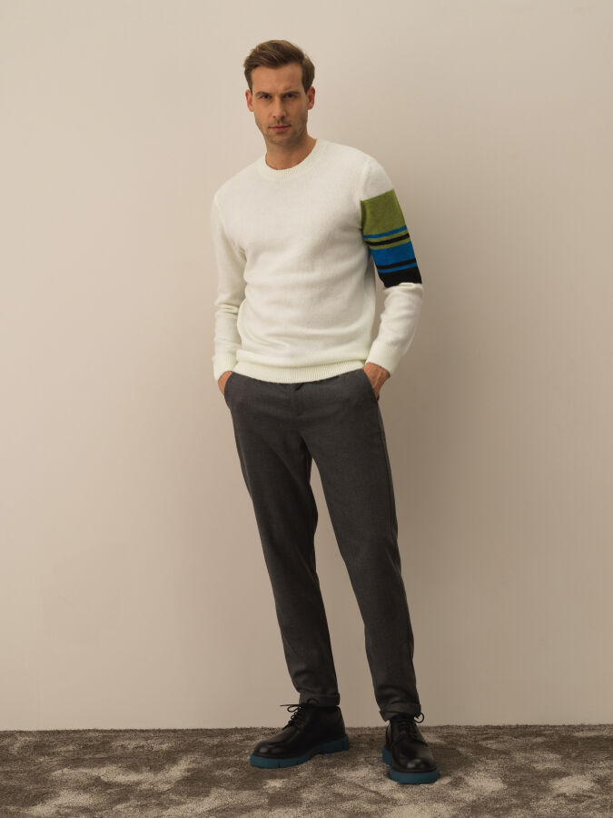 Crew Neck Regular Fit Sweater - 2