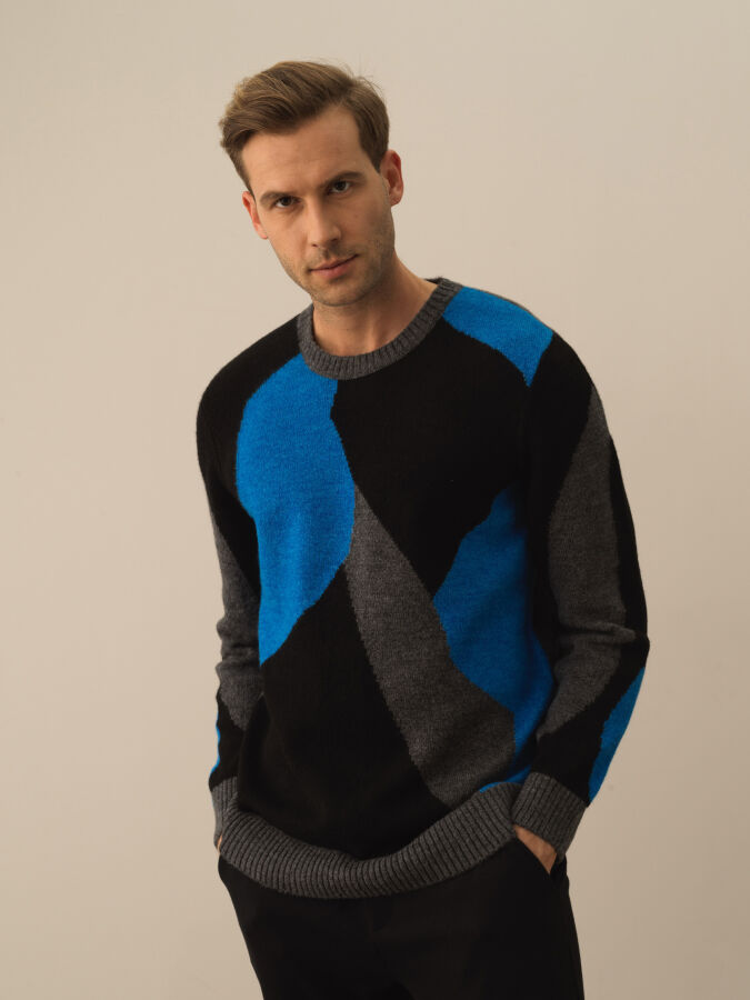 Crew Neck Regular Fit Sweater - Xint