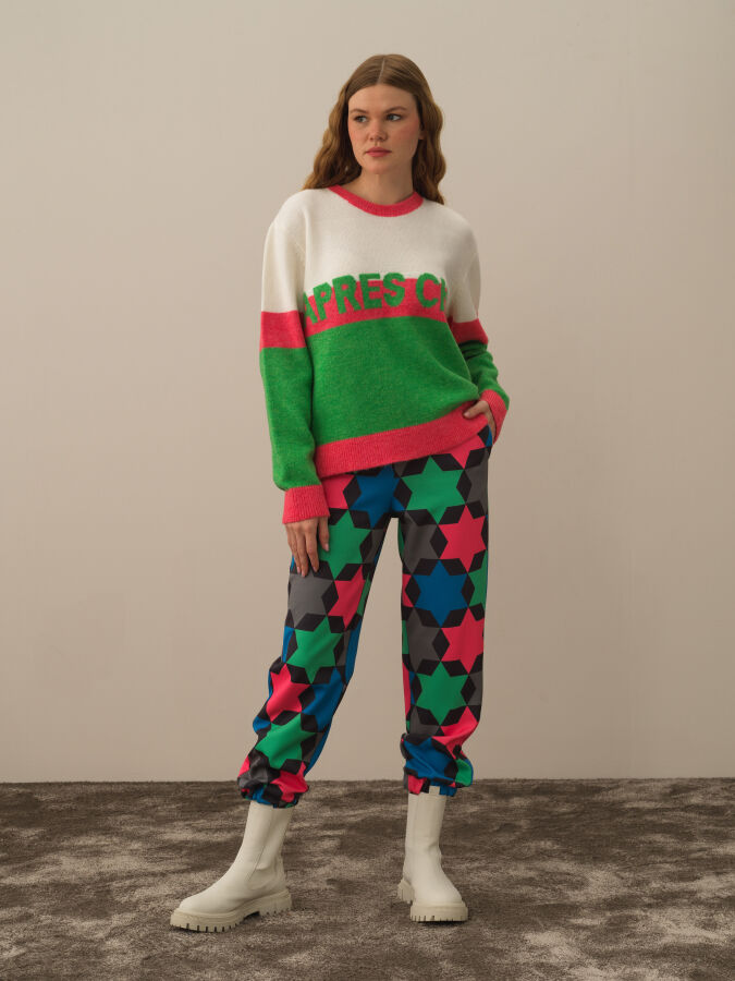 Crew Neck Regular Fit Sweater - Xint