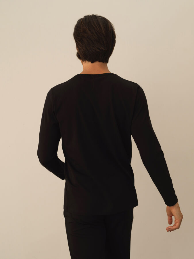 Crew Neck Slim Fit Modal Basic T-Shirt - Xint