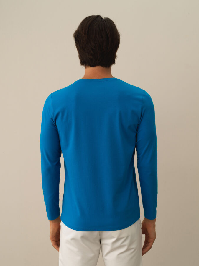 Crew Neck Slim Fit Modal Basic T-Shirt - Xint