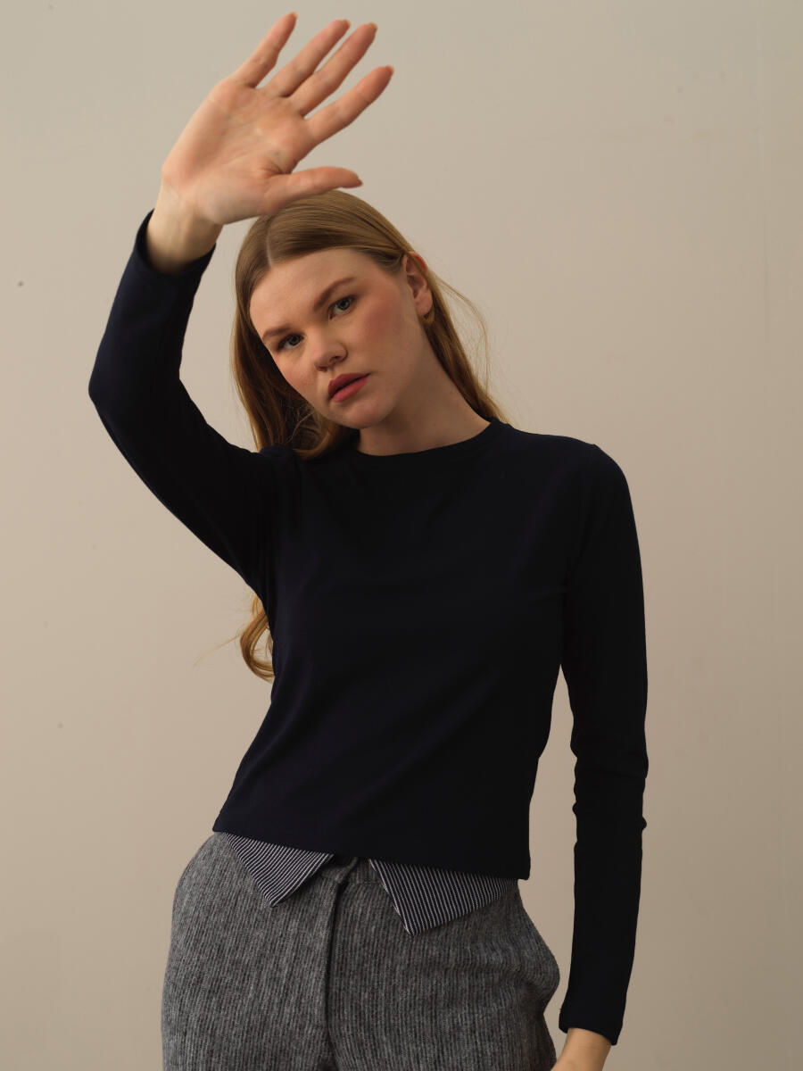 Crew Neck Slim Fit Modal Basic T-Shirt