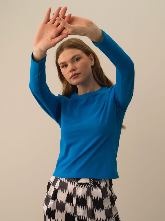 Crew Neck Slim Fit Modal Basic T-Shirt - Xint