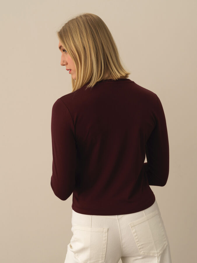 Crew Neck Slim Fit Modal Basic T-Shirt - Xint