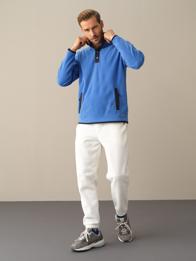 Mavi Formunu Koruyan Regular Fit Polar Sweatshirt - Xint