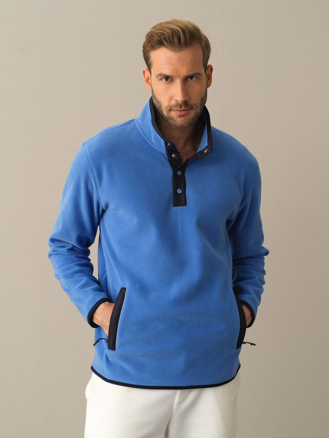 Mavi Formunu Koruyan Regular Fit Polar Sweatshirt - Xint