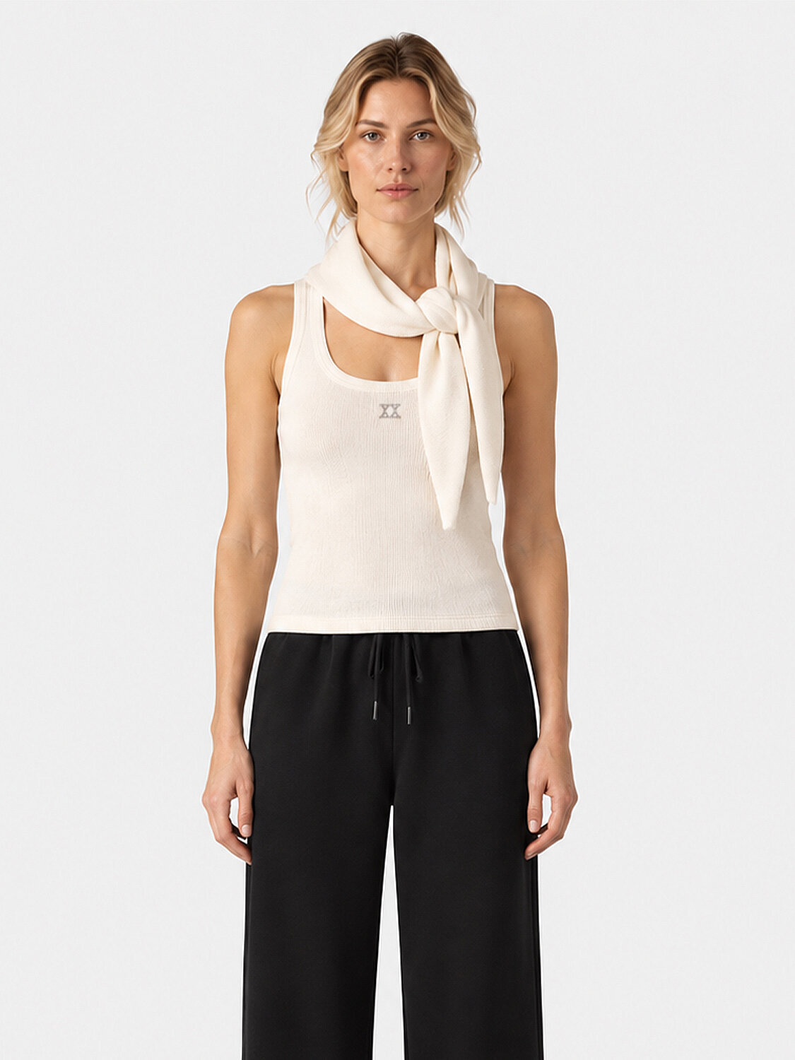 Ekru Regular Fit U Yaka Pamuklu Atlet (1)
