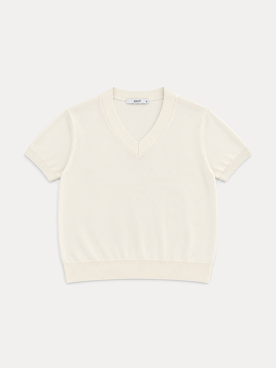 Ekru Regular Fit V Yaka Kazak