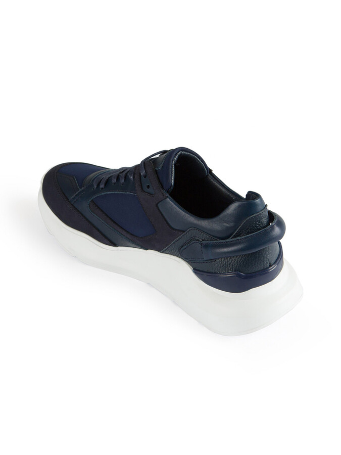 Lacivert Deri Ayakkabı - Xint