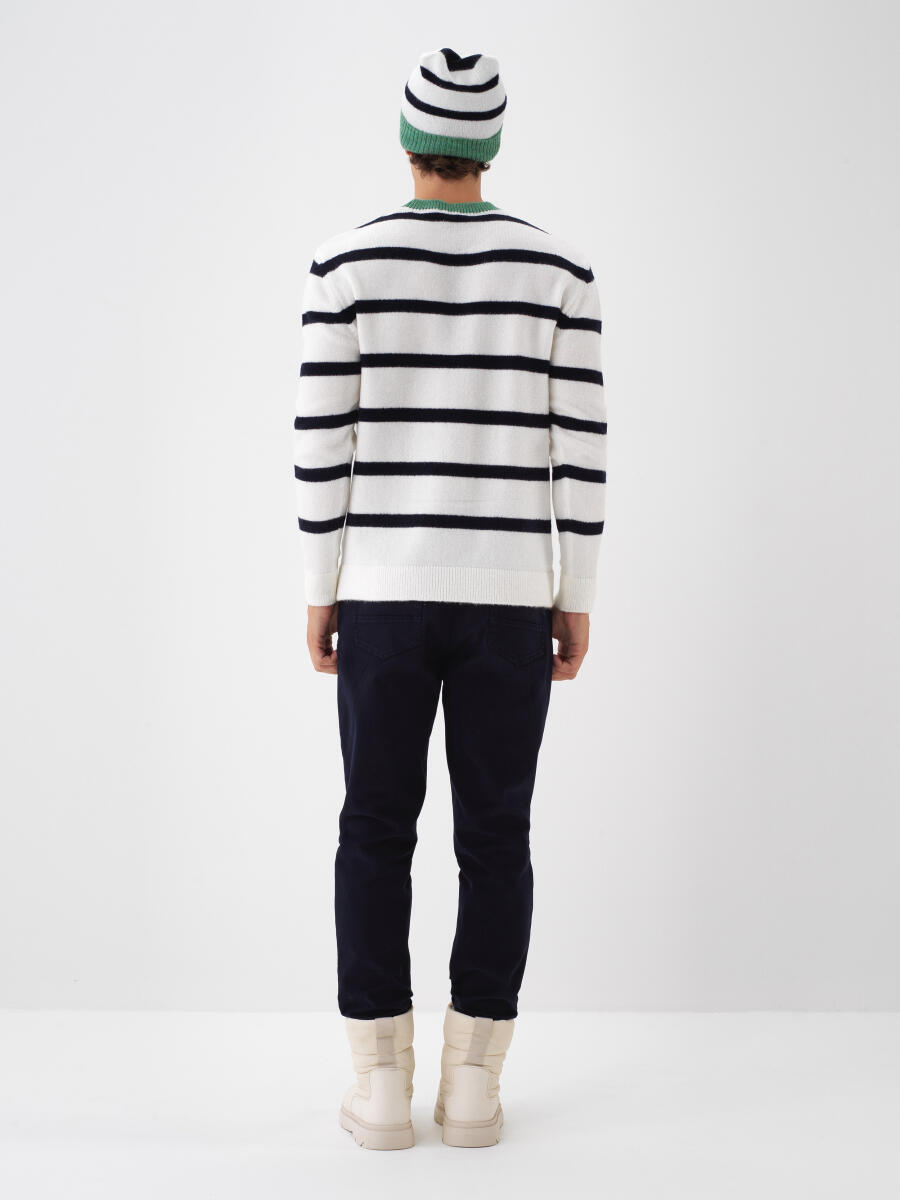 Lacivert Yumuşak Dokulu Standart Fit Bere - 4