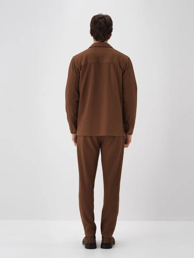 Camel Esnek Dokulu Regular Fit Ceket - Xint