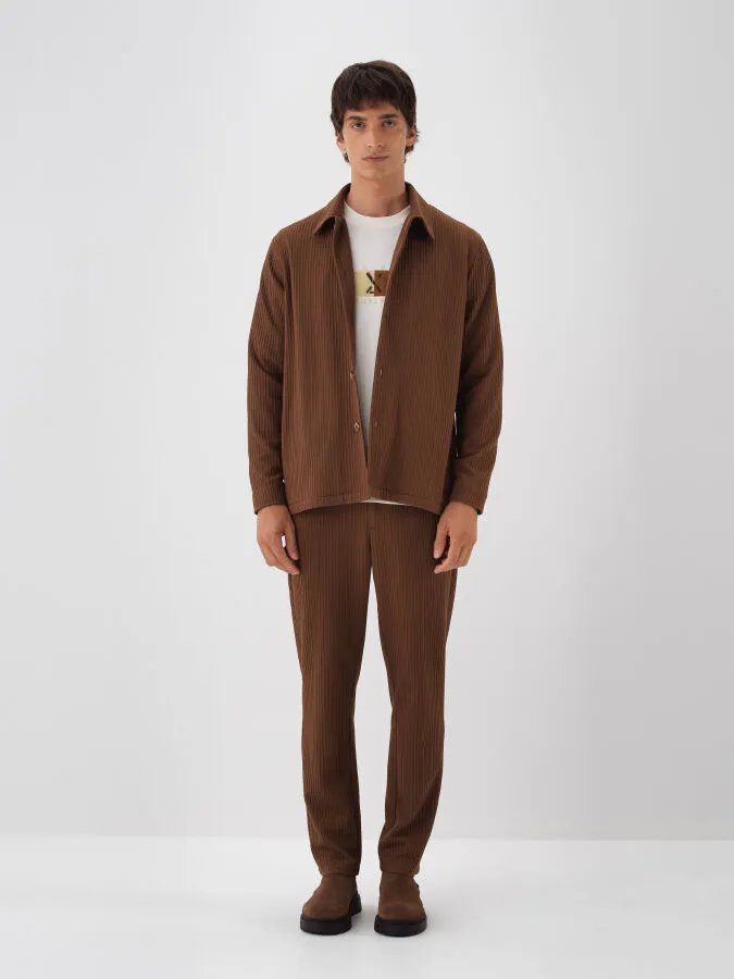 Camel Esnek Dokulu Regular Fit Ceket - Xint