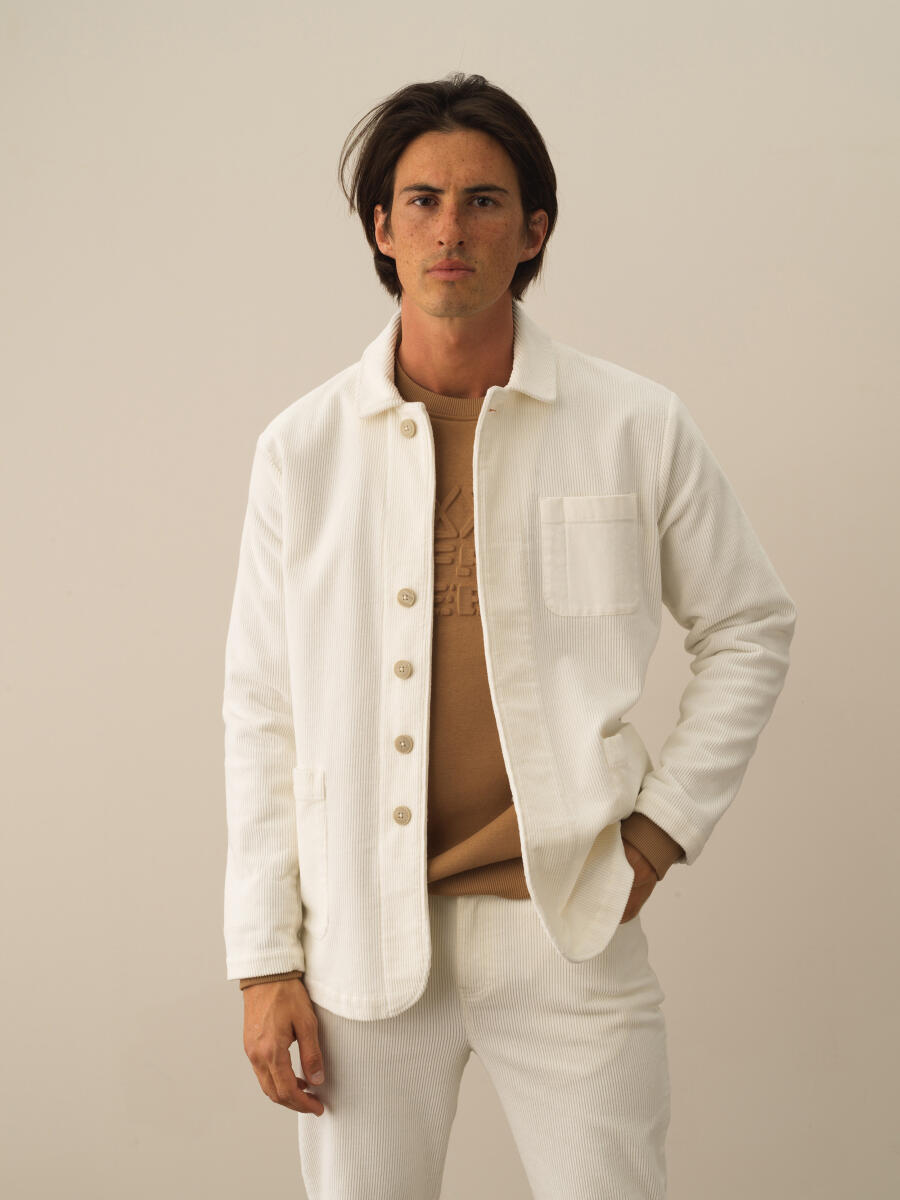 Ekru Pamuk Dokulu Regular Fit Ceket