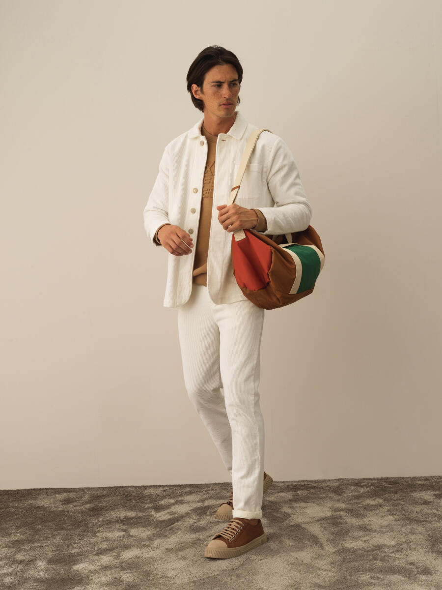 Ekru Pamuk Dokulu Regular Fit Ceket - 3