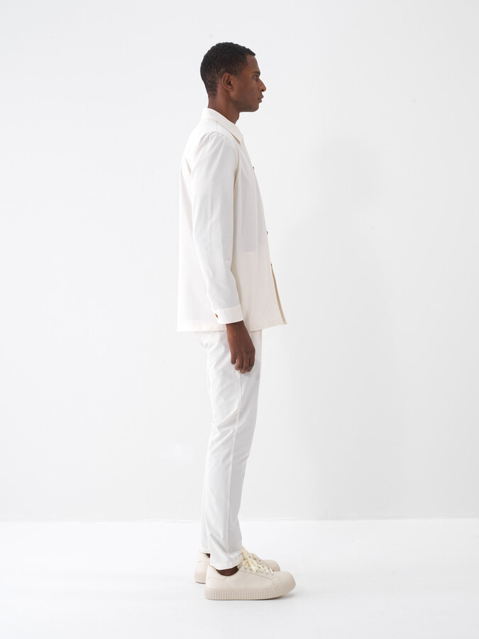 Ekru Formunu Koruyan Regular Fit Ceket - 5