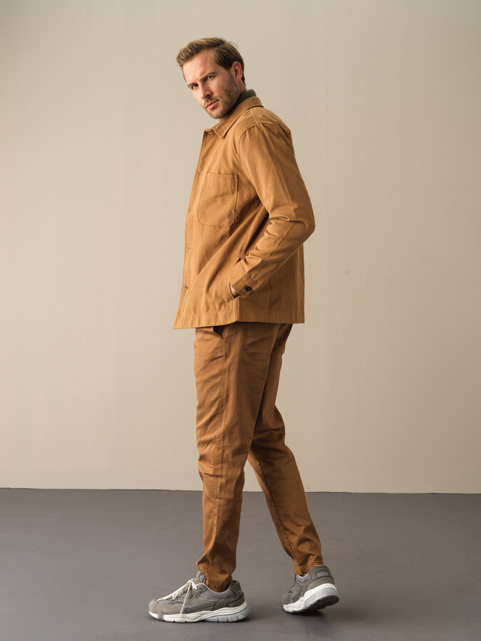 Camel Pamuk Dokulu Regular Fit Gömlek - Xint