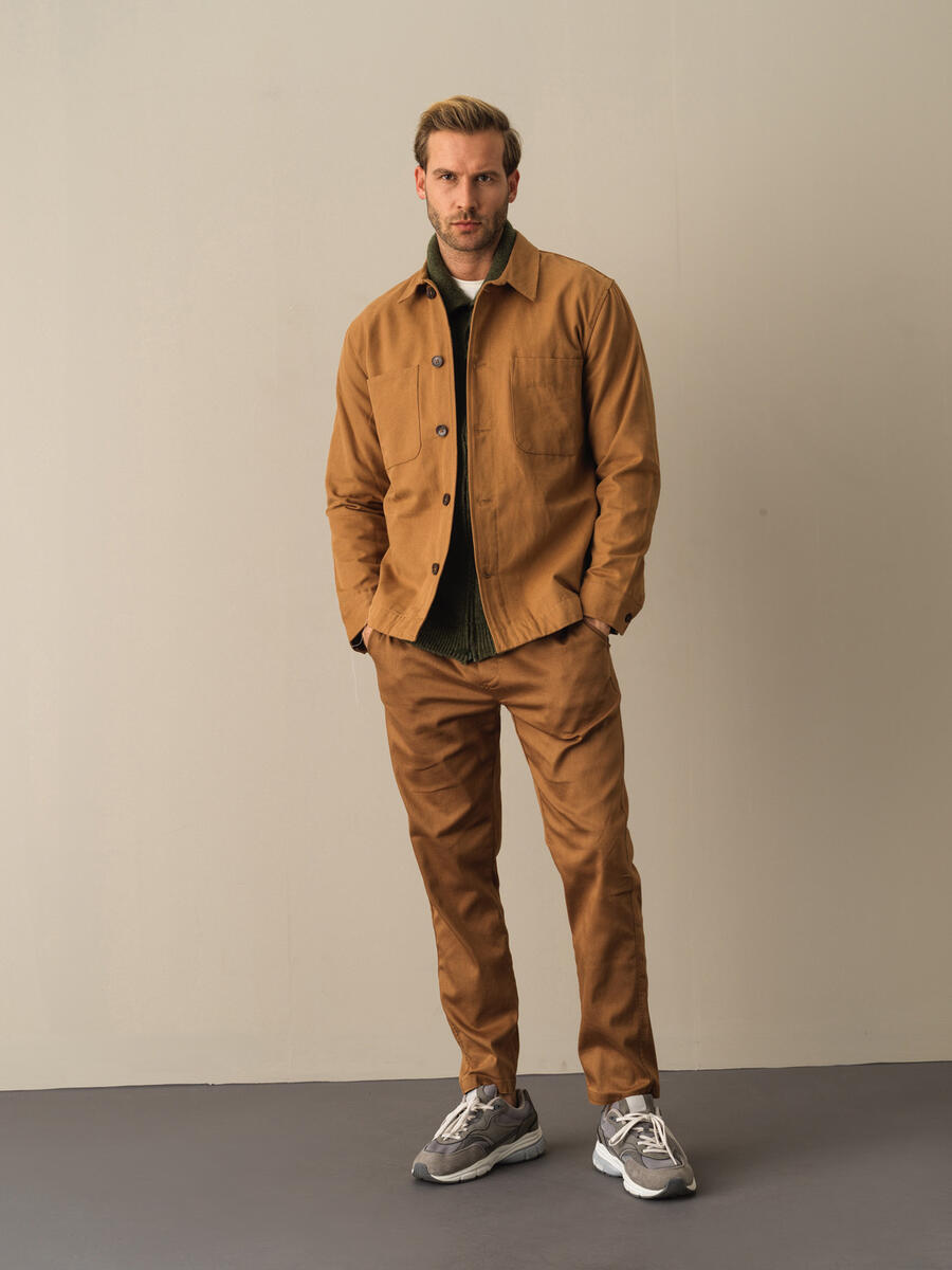 Camel Pamuk Dokulu Regular Fit Gömlek - 2