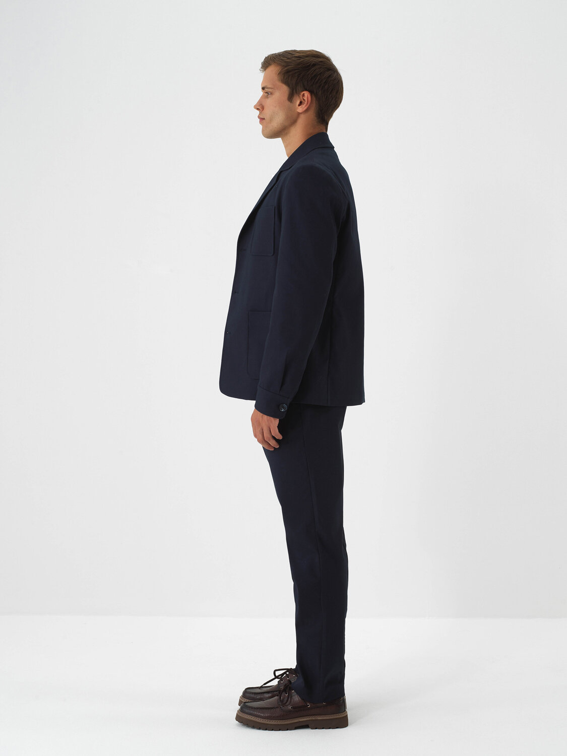 Lacivert Pamuk Dokulu Regular Fit Ceket - Xint