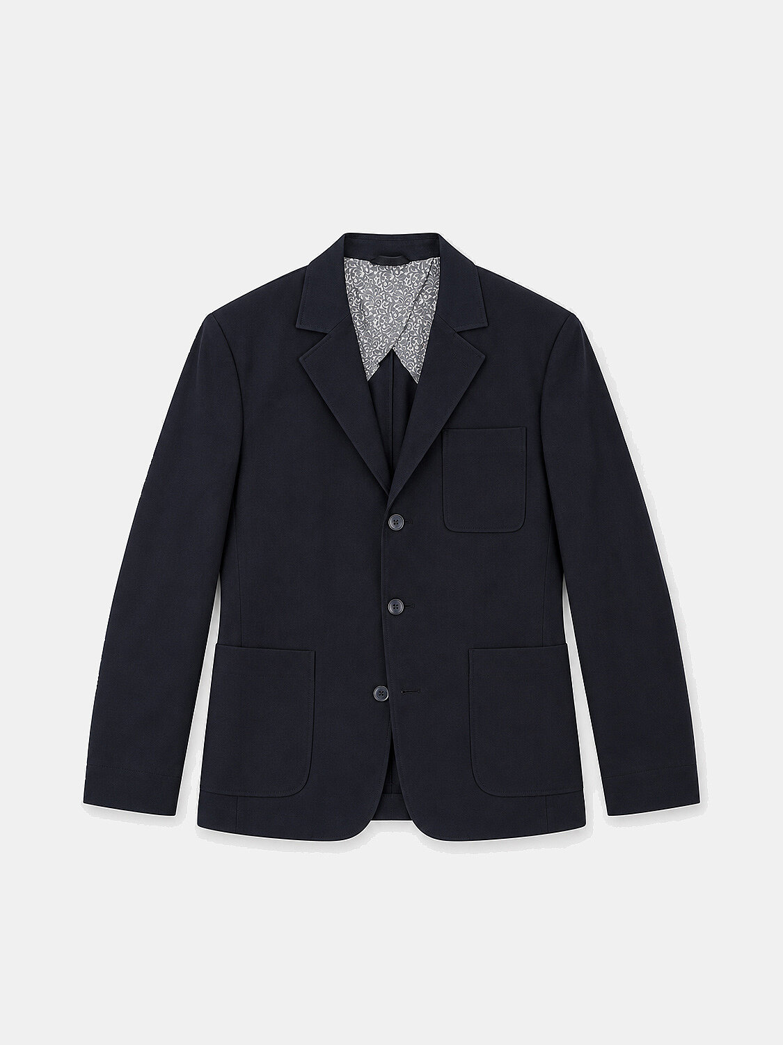 Lacivert Regular Fit Pamuklu Ceket