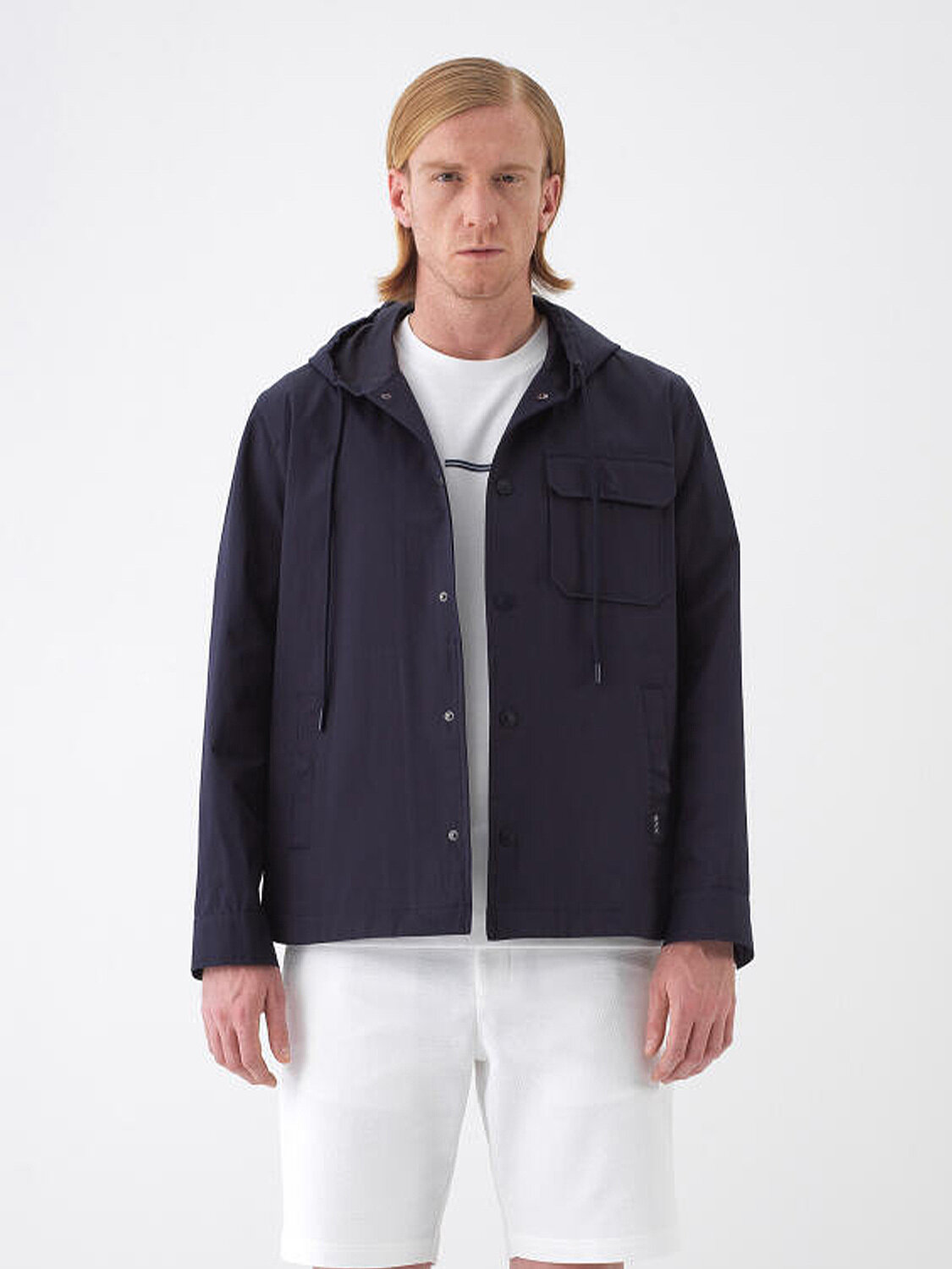 Lacivert Pamuk Dokulu Regular Fit Ceket - 1