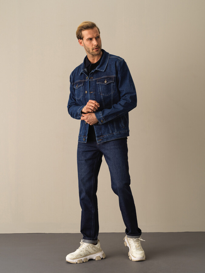 Mavi Pamuk Dokulu Regular Fit Denim Ceket - Xint