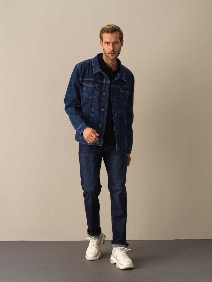 Mavi Pamuk Dokulu Regular Fit Denim Ceket - Xint