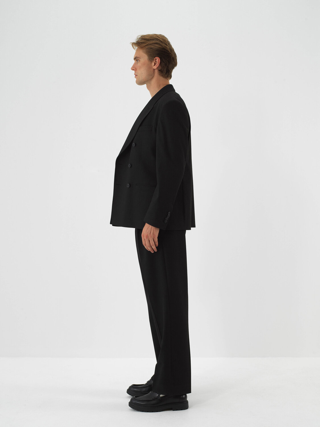 Siyah Esnek Dokulu Regular Fit Ceket - Xint